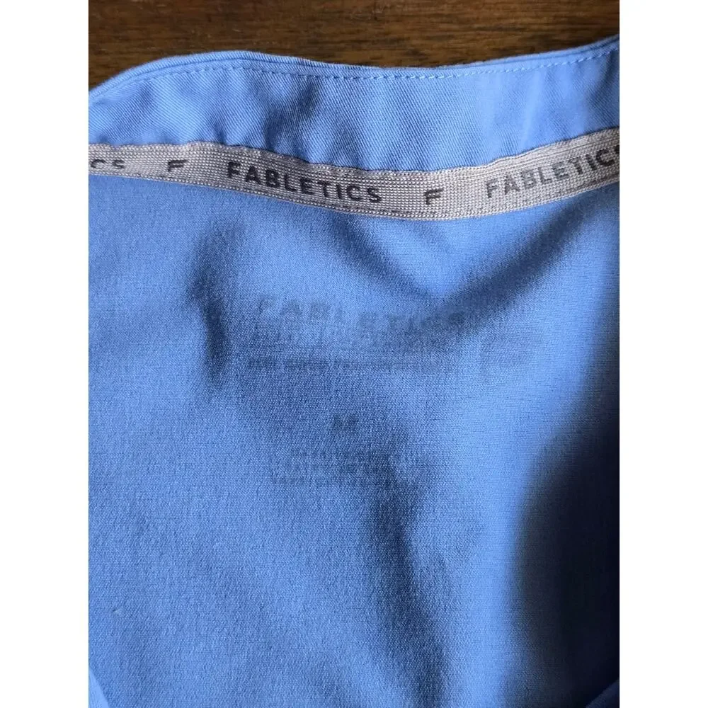 Fabletics Women's Scrub Top Medium Ceil Blue